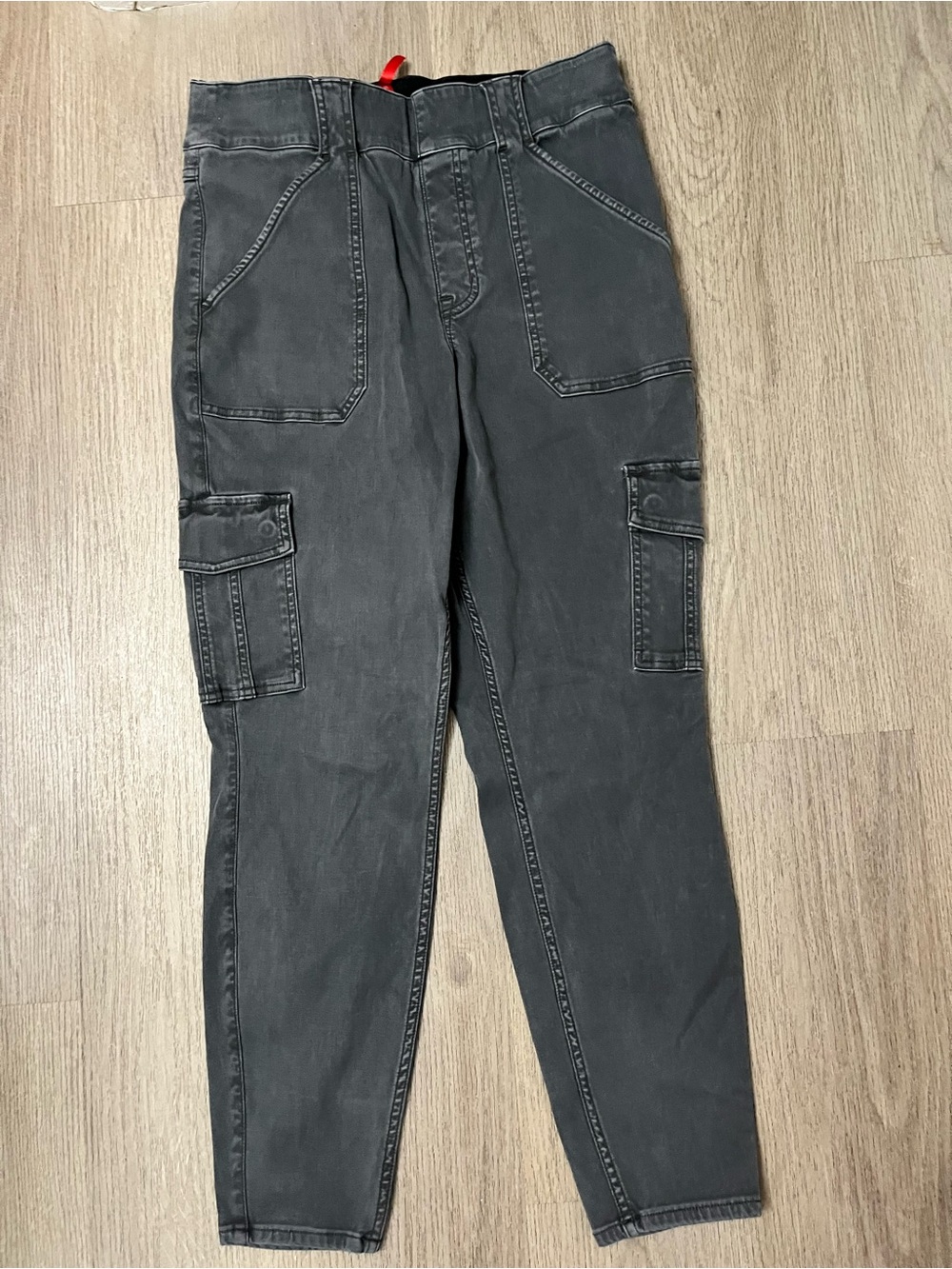 SPANX Women's Faded Grey Cropped Cargo Jeans Size 1X